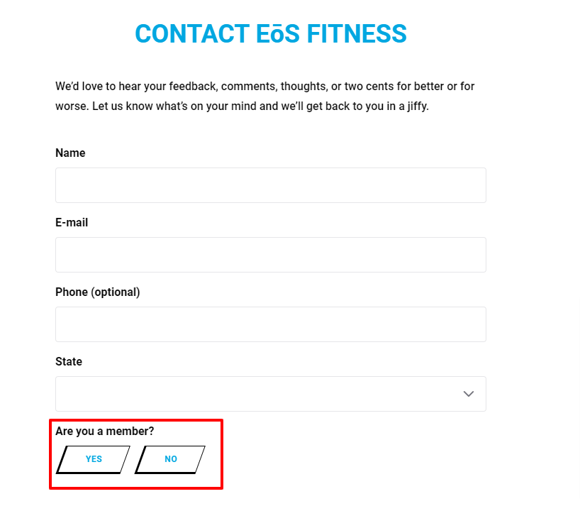 How to Contact EōS Fitness Customer Service Step 3